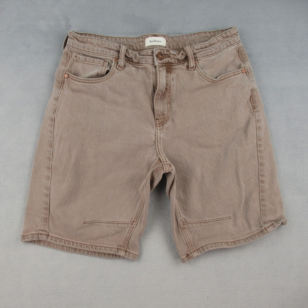 Bohme Denim Shorts Womens 28 Brown SH2160GT-4-RO-BH Stretch Bermuda